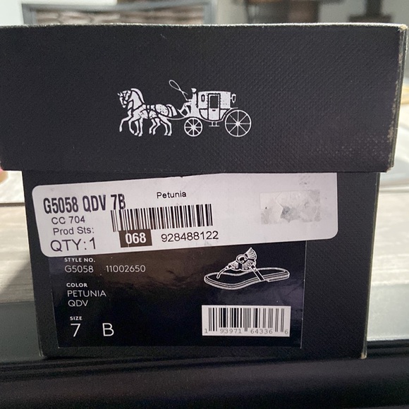 Coach Julia Leather Sandals G5058 Petunia Pink - Picture 5 of 5